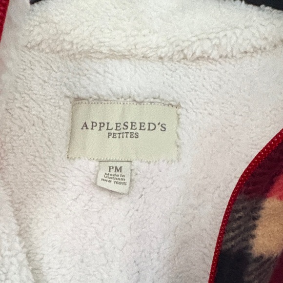 NWOT Red Plaid Fleece Jacket - Picture 3 of 4